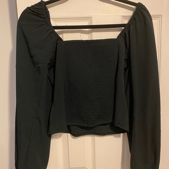 Abercrombie & Fitch Black Smock Long Sleeve Blouse - Picture 4 of 7